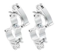 sourcing map Lot de 2 colliers de serrage en alliage d'aluminium pour tube OD de 4,8 à 5,1 cm, charge maximale de 100 kg, double boucle