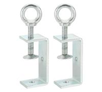 sourcing map Lot de 2 colliers de serrage en forme de C en acier inoxydable 304 - 100 mm - Mini pince tigre réglable en métal robuste avec crochet à œillet pour le travail du bois et le soudage