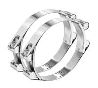 sourcing map Lot de 2 colliers de serrage en T 30-40 mm en acier inoxydable 304 à double tête réglable pour tube de radiateur d'admission pour plomberie automobile tuyaux intermédiaires industriels