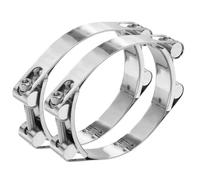 sourcing map Lot de 2 colliers de serrage en T 65-75 mm en acier inoxydable 304 à double tête réglable pour tuyaux de radiateur industriels