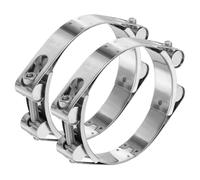 sourcing map Lot de 2 colliers de serrage en T 80-90 mm en acier inoxydable 304 à double tête réglable pour tube de radiateur d'admission automobile pour plomberie automobile tuyaux intermédiaires