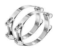 sourcing map Lot de 2 colliers de serrage en T de 75 à 85 mm en acier inoxydable 304 à double tête réglable pour tuyaux de radiateur industriels
