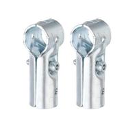 sourcing map Lot de 2 colliers de serrage pour conduits de 33/16" en acier au carbone de 1,8 mm d'épaisseur en forme de T - Connecteurs galvanisés en T avec boulons et écrous pour étagère à monter