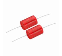 sourcing map Lot de 2 condensateurs répartiteurs de fréquence 1,5 uf, 250 V pour haut-parleur audio axial rouge