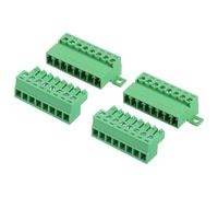 sourcing map Lot de 2 connecteurs de bornier à vis à 8 broches, pas de 3,81 mm mâle et femelle pour montage sur circuit imprimé 300 V 8 A connecteur de bornier vert pour projet électronique domestique