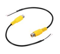sourcing map Lot de 2 connecteurs RCA femelles jaunes de 20,3 cm vers câble nu à extrémité ouverte pour amplificateur et haut-parleur