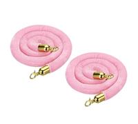 sourcing map Lot de 2 cordes en velours de 2 m avec mousquetons pour poteaux, supports, séparateur de file d'attente, contrôle de foule, rose doré