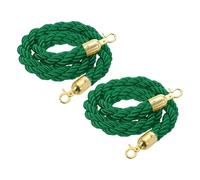 sourcing map Lot de 2 cordes torsadées de 1,5 m avec crochets à pression pour poteaux, supports, séparateur de file d'attente, contrôle de foule, vert doré