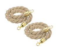 sourcing map Lot de 2 cordes torsadées de 1 m avec crochets à pression pour poteaux et séparateurs de file d'attente, contrôle de foule, champagne doré