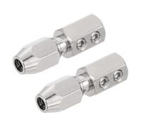 sourcing map Lot de 2 coupleurs de serrage flexibles en acier inoxydable CNC avec arbre moteur de 4 mm et arbre flexible de 4 mm pour bateau télécommandé, positif