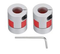 sourcing map Lot de 2 coupleurs flexibles en aluminium de 6 mm à 10 mm, alésage L25 x D20, pour imprimante 3D, machine CNC et servo moteur étagé