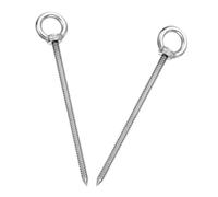 sourcing map Lot de 2 crochets à œillet M5 x 100 mm en acier inoxydable 304 pour suspension de balançoire, support de hamac de yoga