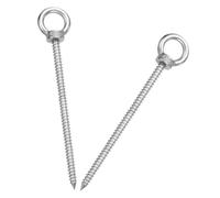 sourcing map Lot de 2 crochets à œillet M6 x 120 mm en acier inoxydable 304 pour suspension de balançoire, support de hamac de yoga