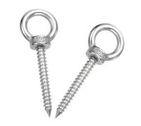 sourcing map Lot de 2 crochets à œillet M6 x 50 mm en acier inoxydable 304 pour suspension de balançoire, support de hamac de yoga