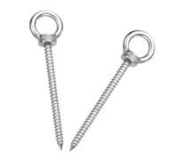 sourcing map Lot de 2 crochets à œillet M6 x 80 mm en acier inoxydable 304 pour suspension de balançoire, support de hamac de yoga
