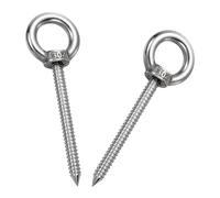 sourcing map Lot de 2 crochets à œillets M5 x 50 mm en acier inoxydable 304 pour suspension de balançoire, support de hamac de yoga