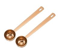sourcing map Lot de 2 cuillères à mesurer de 10 ml à long manche pour café moulu, café, thé, sucre, cuisine, pâtisserie, or rose