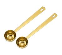 sourcing map Lot de 2 cuillères à mesurer de 10 ml à long manche pour café moulu, café, thé, sucre, cuisine, pâtisserie, doré