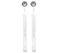 sourcing map Lot de 2 cuillères à mesurer simples 1/4 cuillère à café (1,25 ml) en acier inoxydable 304 - Cuillère à mesurer à long manche