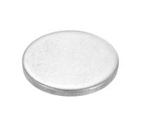 sourcing map Lot de 2 disques ronds en acier inoxydable de 80 mm de diamètre x 4 mm d'épaisseur pour estampage d'étiquettes rondes en métal pour gravure, estampage, étiquettes nominatives