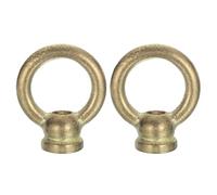 sourcing map Lot de 2 écrous à œil - Charge maximale de 100 kg - Filetage M10 - Anneau femelle en cuivre pour suspension de lustre - 46 x 39 mm