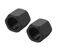 sourcing map Lot de 2 écrous d'accouplement hexagonaux M18 x 1,5 en acier au carbone - 28 mm de long - Entièrement filetés - Noir