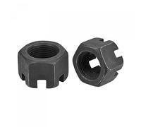 sourcing map Lot de 2 écrous hexagonaux M20 x 1,5 mm en acier au carbone de grade 4,8, écrou borgne - Noirs