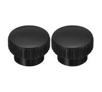 sourcing map Lot de 2 écrous moletés M6 x 40 mm - Boutons de serrage ronds en cuivre - Pour pièces d'imprimante 3D, machines-outils (noir)