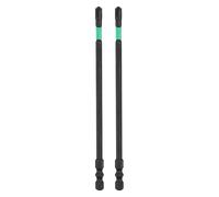 sourcing map Lot de 2 embouts de tournevis à percussion d'électricien FPH2 de 15,2 cm avec tige hexagonale S2 magnétique fendue Phillips pour disjoncteur à air électrique, noir/vert
