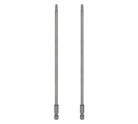 sourcing map Lot de 2 embouts de tournevis à tête Torx T20 - Tige hexagonale de 200 mm de long - Magnétique - Sans trou - Inviolable - 6 points - En acier S2 - Tournevis industriels