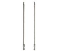 sourcing map Lot de 2 embouts de tournevis à tête Torx T25 6,35 mm Tige hexagonale de 200 mm de long magnétique sans trou Inviolable 6 points en acier S2 industriels