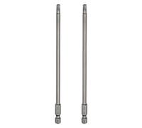 sourcing map Lot de 2 embouts de tournevis à tête Torx T25 avec tige hexagonale de 150 mm de long, magnétique, sans trou, inviolable, 6 points, tournevis industriels en acier S2