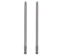 sourcing map Lot de 2 embouts de tournevis à tête Torx T30 - Tige hexagonale de 150 mm de long - Magnétique - Sans trou - Inviolable - 6 points - Tournevis en acier S2 industriel