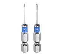 sourcing map Lot de 2 embouts de tournevis cruciformes PH00 à impact #00 avec tige hexagonale de 50 mm de long et tige magnétique en acier S2 pour polissage miroir