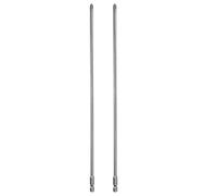 sourcing map Lot de 2 embouts de tournevis cruciformes PH2 à tige hexagonale de 300 mm de long magnétique en acier S2 de qualité industrielle Tige de 5 mm