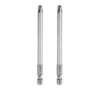 sourcing map Lot de 2 embouts de tournevis cruciformes PH3 à tige hexagonale de 100 mm de long, tige de 0,6 cm, forets à tête cruciforme magnétique en acier S2, tournevis industriel pour outils