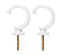 sourcing map Lot de 2 embrasses de rideaux murales en alliage d'aluminium pour salon, chambre à coucher, bureau (blanc)