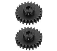 sourcing map Lot de 2 engrenages M1.5 en acier 24T 8 mm pour véhicules télécommandés, camions, pièces de voiture, noir