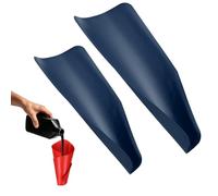 sourcing map Lot de 2 entonnoirs flexibles de 17 cm/20 cm, multi-usages, malléables, réutilisables, portables, pour voiture, moto, camion, tondeuse à gazon, utilisation automobile, bleu