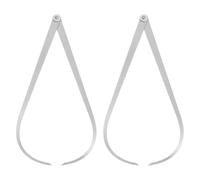 sourcing map Lot de 2 étrier à coulisse extérieur à joint ferme 350 mm en acier à friction ferme Outil de mesure interne pour sculpter et modeler Argenté