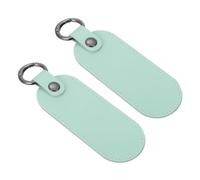 sourcing map Lot de 2 étuis de protection en cuir pour clé USB, porte-clés 12,7 x 4,3 cm, étui de protection portable avec porte-clés pour clé USB, bleu clair