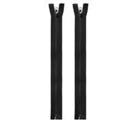 sourcing map Lot de 2 fermetures éclair invisibles en résine - 33 cm - Pour loisirs créatifs, sacs, vêtements, vêtements - Noir