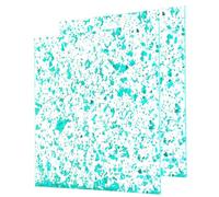 sourcing map Lot de 2 feuilles acryliques à paillettes cyan de 0,3 cm d'épaisseur, 20,3 x 20,3 cm, feuilles en plastique PMMA transparent et scintillant, pour découpe laser et gravure