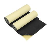 sourcing map Lot de 2 feuilles de mousse EVA auto-adhésives avec dos adhésif pour travaux manuels, projets de bricolage, meubles - Noir - 198 x 33 x 0,3 cm