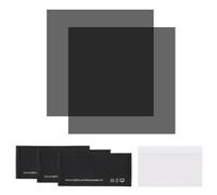 sourcing map Lot de 2 films polarisés, 12,7 x 12,7 cm, feuilles adhésives universelles, filtre polarisant linéaire avec kit de nettoyage, grattoir pour réparation d'écran LCD, éducation physique (120