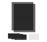 sourcing map Lot de 2 films polarisés, feuilles adhésives polarisées de 24,6 cm, filtre polarisant linéaire avec kit de nettoyage, grattoir pour réparation d'écran LCD, éducation physique, 0 degré