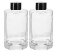 sourcing map Lot de 2 flacons diffuseurs vides en verre de 200 ml - 12,4 x 6,3 cm - Rechargeables - Accessoires de parfum pour aromathérapie - Pour diffuseur de parfum - Pour la maison et la salle de