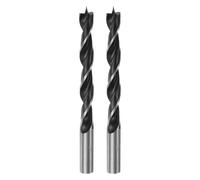sourcing map Lot de 2 forets à pointe ronde en acier de 9,5 mm de diamètre pour menuisier, travail du bois, plastique, caoutchouc