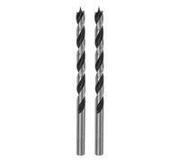 sourcing map Lot de 2 forets hélicoïdaux à pointe ronde de 4,5 mm de diamètre pour menuisier, travail du bois, plastique, caoutchouc