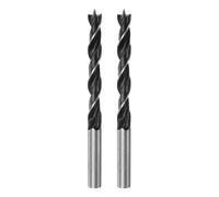 sourcing map Lot de 2 forets hélicoïdaux à pointe ronde en acier de 8,5 mm de diamètre pour menuisier, travail du bois, plastique, caoutchouc